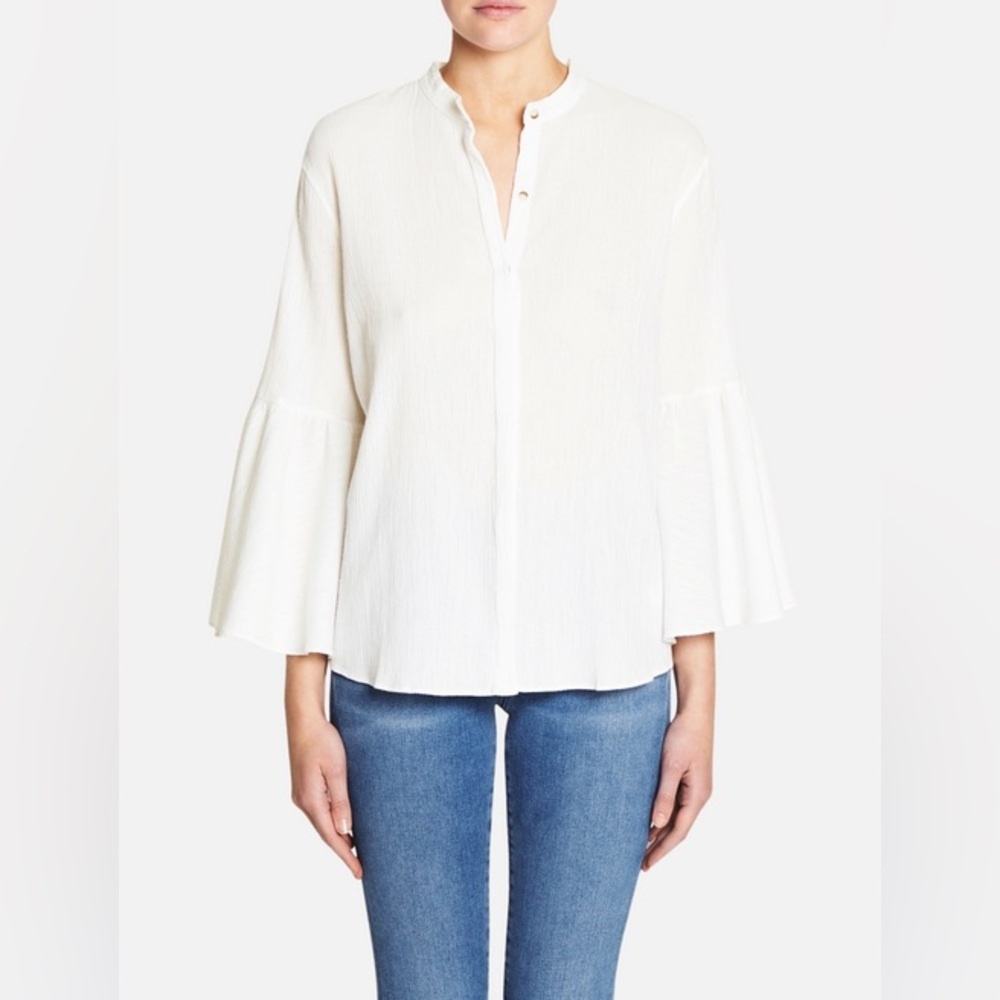 M.i.h Jeans White Button-Up Blouse – Size 6